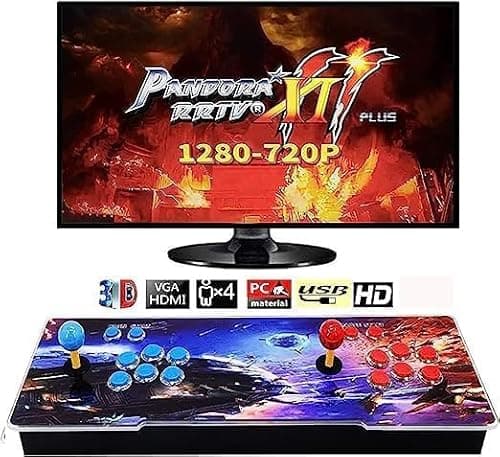 Image of 31900 Games in 1 Pandora's Box Arcade, 3D Arcade Game Console with 2 Joysticks, 1280x720 Full HD, VGA, HDMI, Support Search/Save/Hide/Pause Game