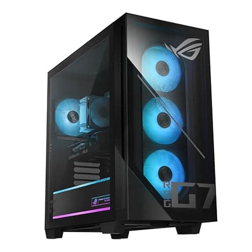 Image of ASUS ROG G700 Gaming Desktop PC - Intel Core Ultra 9 285 Processor, 2TB NVMe SSD, 32GB DDR5 RAM, NVIDIA GeForce RTX 5060 8GB Graphics, RGB Lighting, Backlight Keyboard & Mouse, Windows 11 Pro