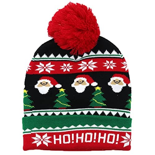 Image of SAMGU Christmas Hats Xmas Winter Warm Beanie Knit Cap Snow Holiday Hat for Women Man Adult Children New Year Christmas Party Birthday Gifts