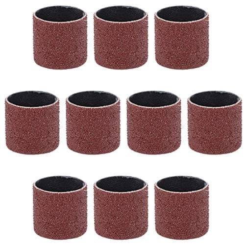 Image of sourcing map 1 Inch x 1 Inch Sanding Sleeves 80 Grits Sandpapers Band Drums 10 Pcs