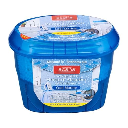Image of Acana Advanced Safety Moisture Absorber & Freshener - Cool Marine Fragrance - Dehumidifier for Damp, Mould - Moisture in Your Home, Caravan, Kitchen, Bathroom, Bedroom, Garage, Office