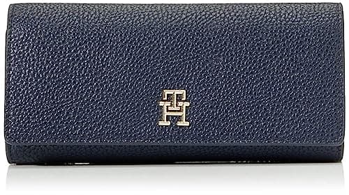 Image of Tommy Hilfiger TH Emblem LRG Flap Wallet, Blue, One Size
