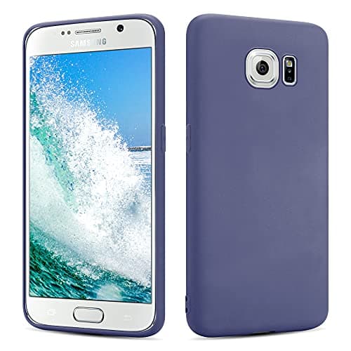 Image of SHAANS Case For Samsung Galaxy S7 EDGE (NOT S7) TPU Silicone Rubber Matt Finish Phone Cover (Navy Blue)