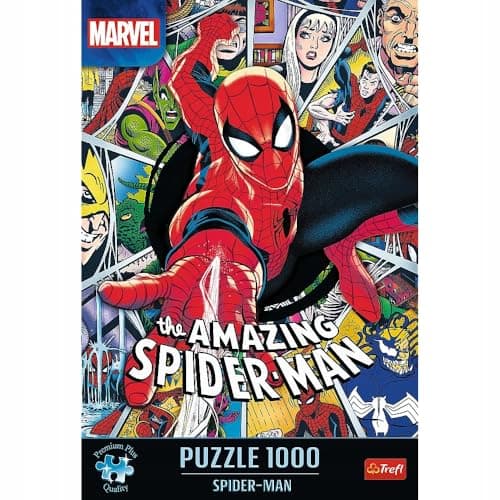 Image of Trefl Premium Plus Quality Marvel: Spider-man-1000 Puzzle Series with the Most Loved Characters Perfectly Matching Pieces, for Adults and Children from 12 Years, Multicoloured, 10859