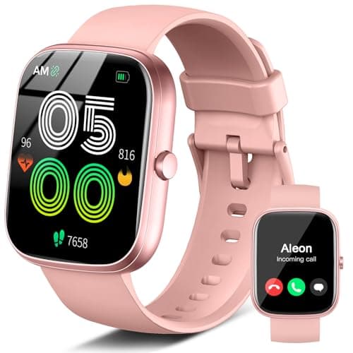 Image of Smart Watch for Women(Answer/Make Calls), 1.91"HD Touch Screen 2025 Fitness Watch with Heart Rate/Sleep Monitor/Pedometer, 110+ Sport Activity Trackers, IP68 Waterproof Smartwatch for IOS Android Pink