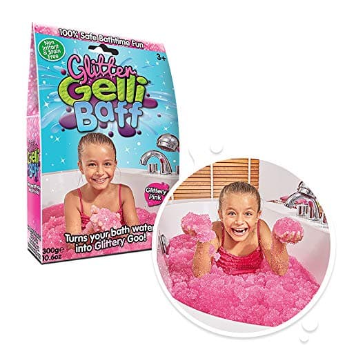 Image of ZIMPLI - Glitter Gelli Baff Pink, Just add Water to create a colourful Goo, Great Fun & Easy to wipe up. Birthday Gift for Girls Age 3+, Tuff Tray Kit