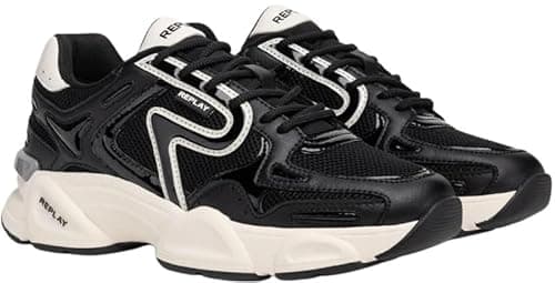 Image of Replay Women's Destiny W FINE Trainers, 008 Black White, 36 EU, 008 Black White, 4 UK