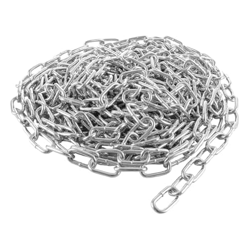 Image of JMIATRY 10 Metres Length 304 Stainless Steel Chain, 4mm Heavy Duty Chain Links, Galvanized Steel Welded Link Chains Lift for Fence Gate, Garage Doors, Swing Chains and Bicycle Security Lock