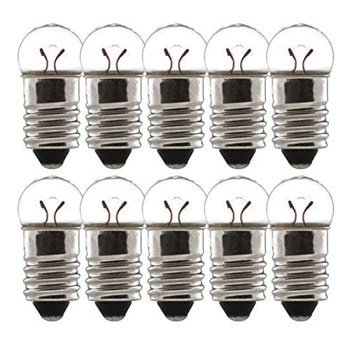 Image of 10 x 6 V 0.6 W E10 Screw Bulb for Bicycle Rear Light Dynamo Motorcycle Motorbike
