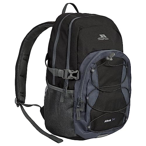 Image of Trespass Mens Backpack Albus - Perfect Rucksack for School Hiking Camping or Work, 30 Litre with Padded Straps, Multi Function With Internal Pockets