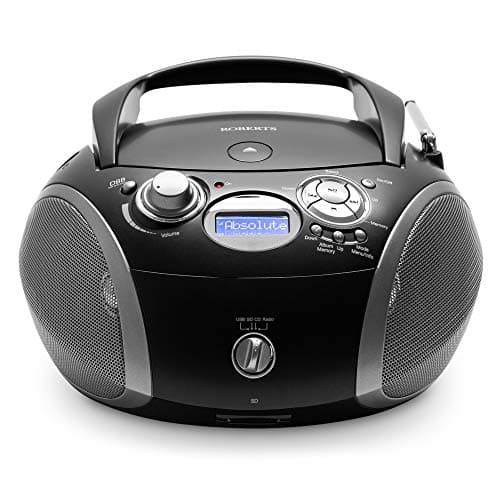 Image of Roberts Radio ZoomBox 3 DAB/DAB+/FM/SD/USB Radio with CD Player - Retro Radio - Black