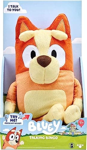 Image of Bluey Bingo Large 30cm Talking Sounds Plush: Official Collectable Character Cuddly Jumbo Soft Toy