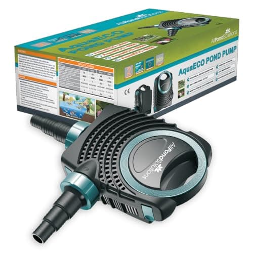 Image of AllPondSolutions 4500 L/H Pond Pump | Energy Efficient Eco Water Fish Pump Submersible - Garden Waterfall Filter Pump 6-8mm Solids Handling - AquaECO-4500
