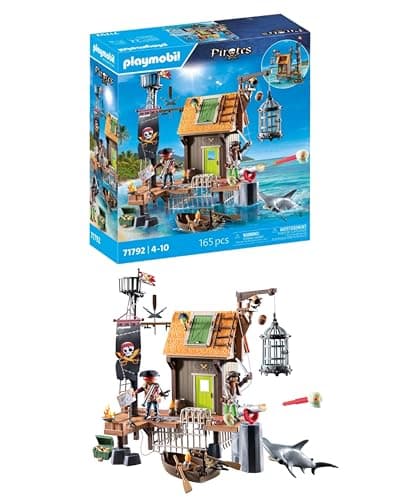 Image of Playmobil | Pirates | Pirate Harbour with Pirate Prison | Pirate Figures | Pirate Toys | Toys for Children aged 4+ | 71792