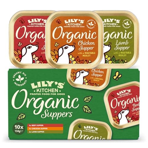 Image of Lily’s Kitchen Made with Natural Ingredients Adult Wet Dog Food Trays Organic Variety Pack 10x150g