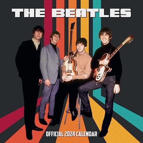 Image of The Beatles 2024 Calendar, Month To View Square Wall Calendar, Official Product