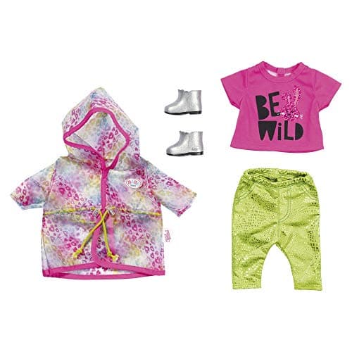 Image of BABY born Zapf Creation Doll's Clothes - Designer Clothing with Fashion Accessories - Deluxe Trendy Rainbow Set