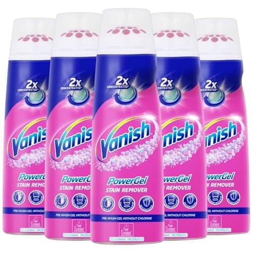 Image of Vanish Fabric Stain Remover Power Gel, 200ml, Pack of 5, 5 x 200ml, Multi Purpose