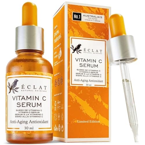 Image of E-c-l-a-t Vitamin C Face Serum, Brightens Complexion, Hydrates Skin & Reduces Fine Lines, Anti-aging Antioxidant, Brightening, Fast Absorbing Serum, Retinol & Vitamin C, 30ml