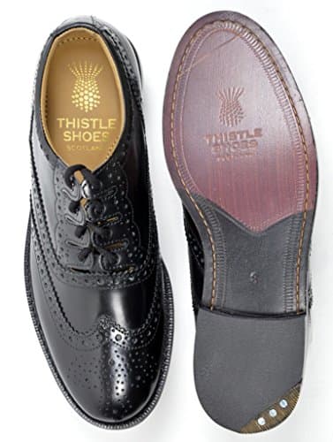 Image of Executive Thistle Leather Traditional Custom Grade Ghillie Brogue - Wide Fit Available Black