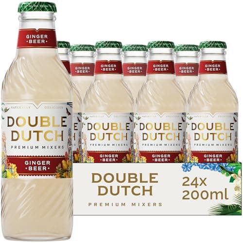 Image of Double Dutch Ginger Beer | Blend of 3 Fiery Gingers | 100% Natural Ingredients | Gluten Free, Vegan Friendly Premium Soft Drink & Mixer Perfect For Rum & Cocktails | 24 x 200ml Bottles
