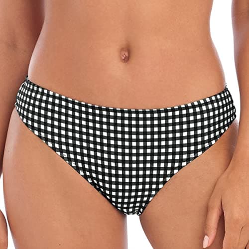 Image of Freya Womens Check in Bikini Brief, Monochrome, XXL