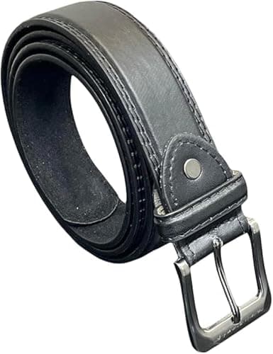 Image of SoBo LEATHER Men's Leather Belts, Choice of Colour, Up To 60'' Waist, Smart Work Belt, Trouser Belts (Black, 5XL- 56-59 Waist)