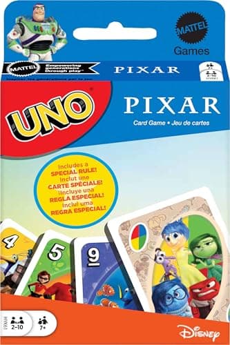 Image of Mattel Games UNO Pixar Card Game with 112 Cards and Instructions, Great Toy for Kids 7 Years and Older