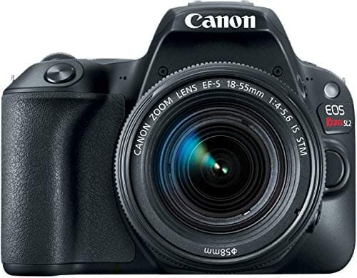 Image of Canon EOS 200D (24,2 Megapixel, 7,7 cm (3 inch) Display, APS-C CMOS-Sensor, WLAN, NFC, Full-HD, DIGIC 7) black + 18-55mm 1:4,0-5,6 IS STM lens