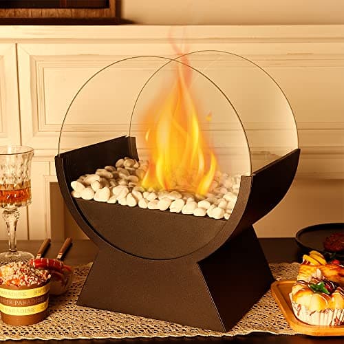 Image of JHY DESIGN Black Round Large Fireplace/Firepit for Outdoor Indoor Parties