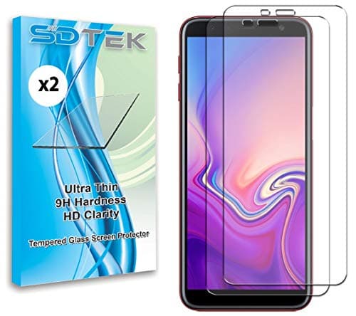 Image of SDTEK *2 Pack Screen Protector for Samsung Galaxy J4+ Plus Tempered Glass Premium Screen Guard