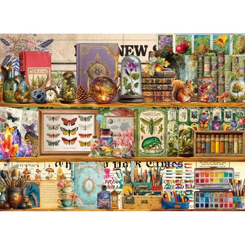 Image of HUADADA Jigsaw Puzzles for Adults 1000 Pieces-Fantasy Bookshelf-1000 Piece Jigsaw Puzzles for Adults-Family Interactive Games