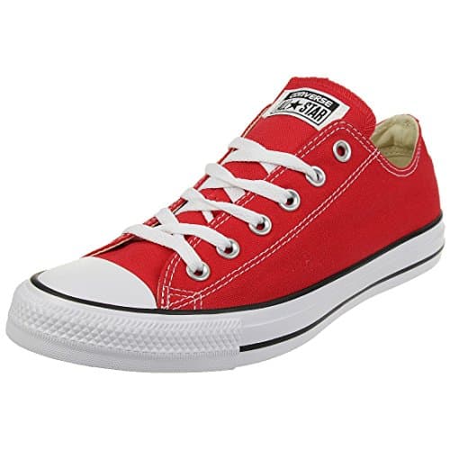 Image of Converse Unisex Converse C. Taylor All Star Ox Optical Sneakers, Red Maroon, 11 UK
