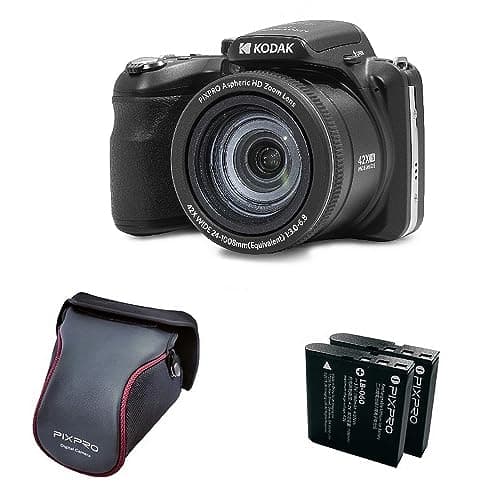 Image of KODAK Pixpro Astro Zoom AZ425 Digital Camera Bridge, 42x Optical Zoom, 24mm Wide Angle, 20MP LCD 3, Full HD 1080p, Li-ion Battery, Black