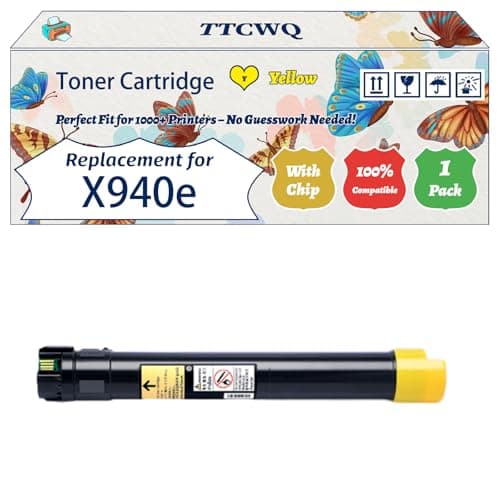 Image of Compatible for Lexmark X940e Toner Cartridge Work for Lexmark X940e X945e Printers, with Chip, High Yield 32000 Pages, High-Definition Printing (1 Pack Yellow)