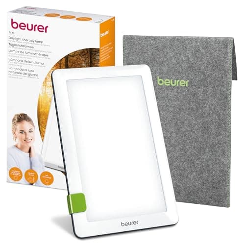 Image of Beurer TL30UK SAD Lamp | Helps combat seasonal affective disorder | Daylight therapy lamp with 10,000 lux | Adjustable stand and travel bag | UV-free LED light therapy | Medical device