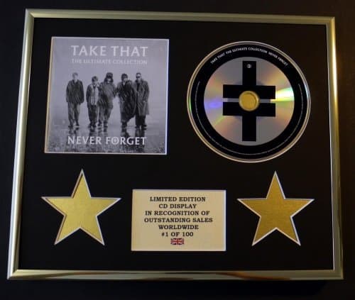 Image of TAKE THAT/CD DISPLAY/LIMITED EDITION/COA/THE ULTIMATE COLLECTION - NEVER FORGET