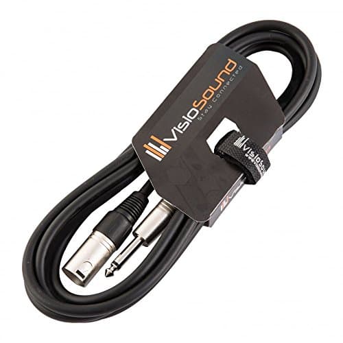 Image of VisioSound Male XLR to 6.35mm 1/4" Mono Jack Lead/Speaker Audio/Signal Cable 3m