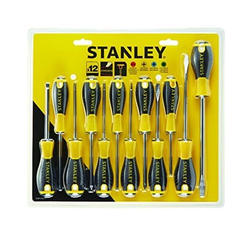 Image of STANLEY STHT0-60212 Essential Screwdriver Set - Yellow (12-Piece)