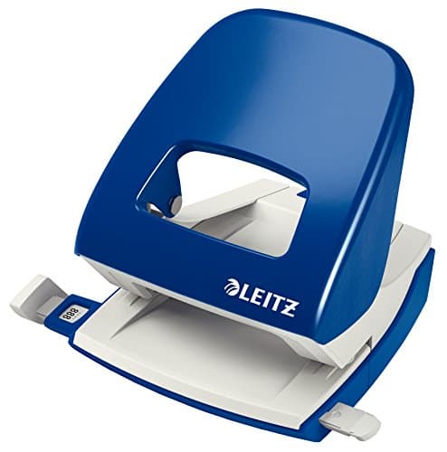 Image of Leitz Hole Punch, 30 Sheets, Guide Bar with Format Markings, Metal, NeXXt Range, 50080035 - Blue