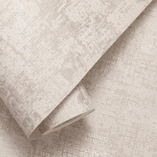 Image of Trafagala Beige Brown Mix Plain Wallpaper Metallic Detailing Concrete Effect Wall Paper Roll No Match Wallpaper for Adults Kids Bedroom Living Room Hallway and Stairs