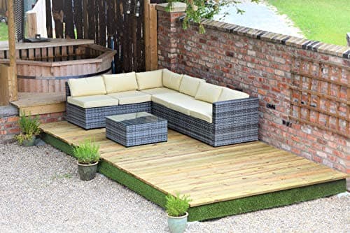 Image of Swift Deck Garden Decking Kit 2.4 x 4.7m, Timber