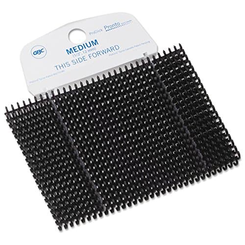 Image of GBC ProClick Easy-Editing Binding Spines, Pronto P3000 Spine Cassette, Medium, Black, 80 Sheet Capacity, 100 Spines Per Box (2515701)