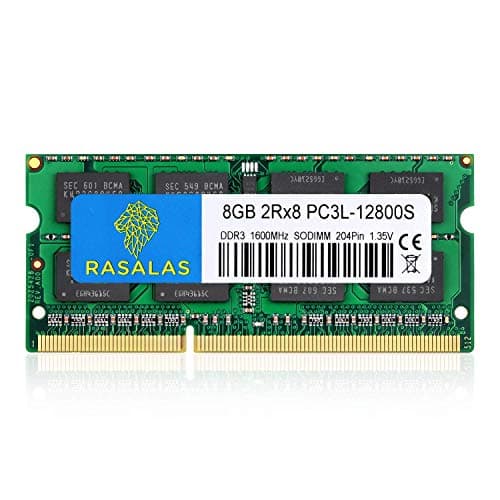 Image of Rasalas 8GB DDR3L 1600MHz PC3-12800 Unbuffered Non-ECC 1.35V CL11 2Rx8 Dual Rank 204 Pin SODIMM Laptop/Notebook Memory Module Upgrade 8GB