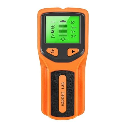 Image of Stud Finder Wall Scanner, 5 in 1 Electronic Stud Detector Beam Finder with LCD Display & Audio Alarm, Stud Sensor Edge Center Finding for AC Wire Wood Metal Studs Detection Joist Pipe