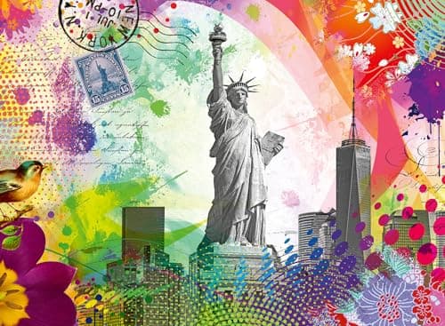 Image of Ravensburger New York Postcard 500 Piece Jigsaw Puzzle for Adults and Kids Age 10 Years Up