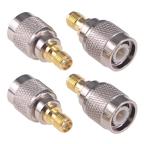 Image of RFaha 4pcs TNC Male to SMA Female RF Coaxial Coax Adapter SMA to TNC Connector(F154-4)
