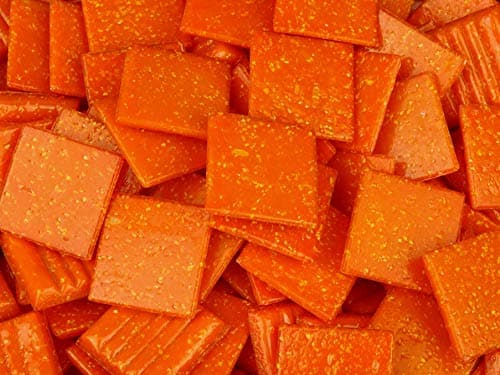 Image of 75 Pack Speckled Orange 20mm Vitreous Mosaic Tiles