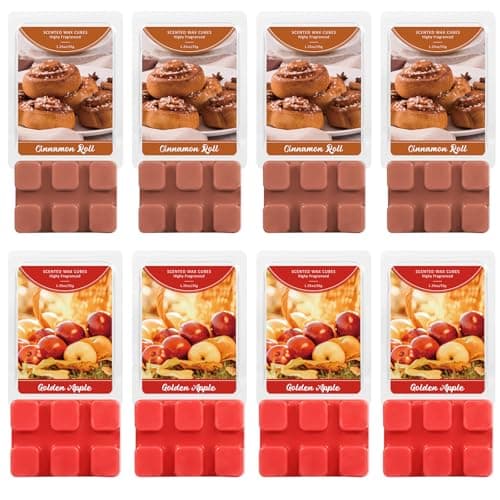 Image of SCENTORINI Wax Melts, Cinnamon Apple, Scented Soy Wax Blocks, 100% Natural Soy Wax, Long-Lasting Fragrance, Perfect for Home Fragrance, Gift Idea, Wax Melts - 8 Pack