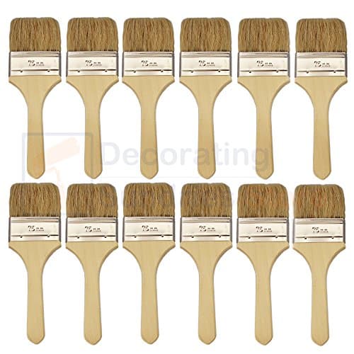 Image of 12 x Disposable Economy Paint Brushes 3" | 75mm Laminating Brushes